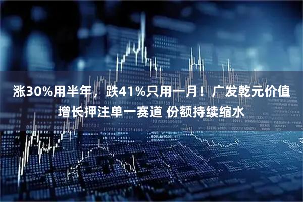 涨30%用半年，跌41%只用一月！广发乾元价值增长押注单一赛道 份额持续缩水